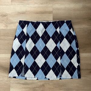 H&M Argyle Patterned Skirt